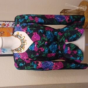 Vintage Floral Peplum Top